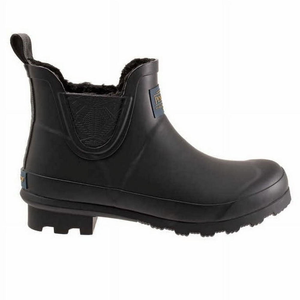 Pendleton Ladies Black Chelsea Short Ankle Rubber Rain Boot Size 6